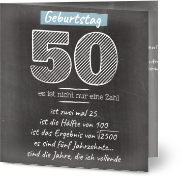 Einladung Geburtstag Gestreifte Schwarze Tafel 50 Einladungskarten Zum 50 Geburtstag Gestalten Optimalprint