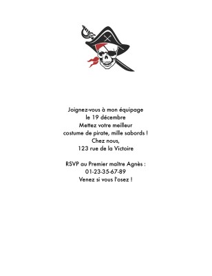Cartes D Invitation D Anniversaire Pirate Optimalprint