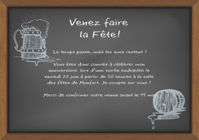 Carte D Invitation Anniversaire Menu De Taverne Invitations D Anniversaire Personnalisees Optimalprint
