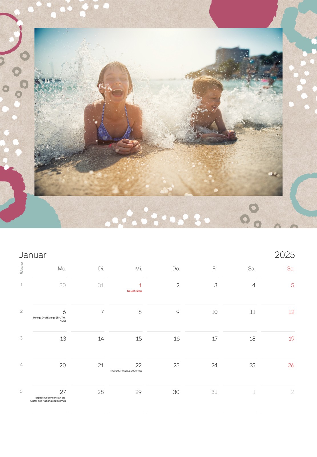 Kunstvolle Kreise - Personalisierte Wandkalender | Optimalprint