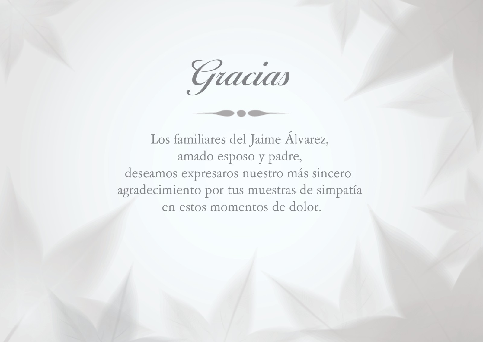 Carta De Agradecimiento Funeral Images And Photos Fin vrogue.co