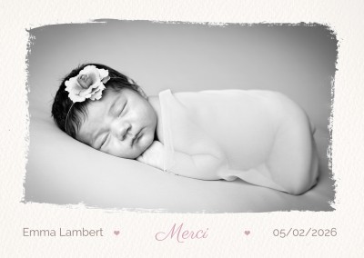 Cartes De Remerciement Bebe Cadre En Papier Naissance Bordure Optimalprint