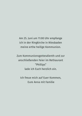 Einladung Erstkommunion Einladungskarten Zur Kommunion Folie Optimalprint 