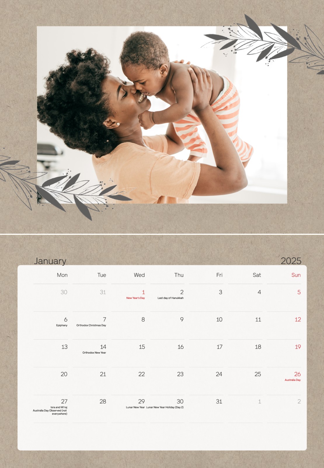 Personalised Wall Calendar Optimalprint