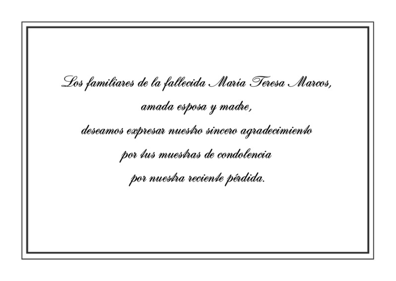 Carta De Agradecimiento Funeral Images and Photos finder