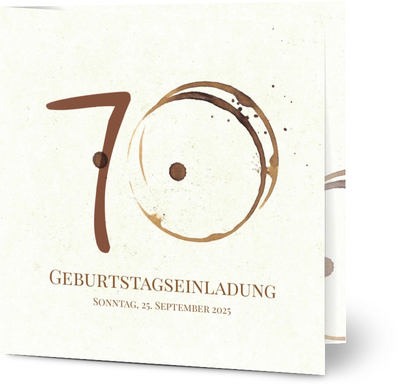 Einladungskarten zum 70. Geburtstag gestalten | Optimalprint