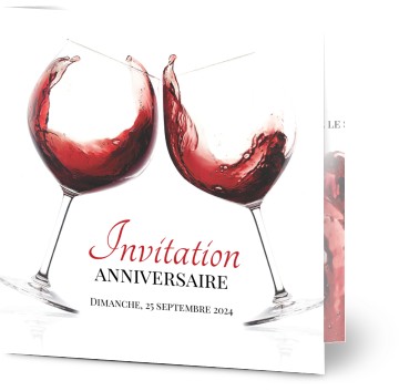 Carte D Invitation Anniversaire Vin Rouge Carte D Invitation Anniversaire Optimalprint