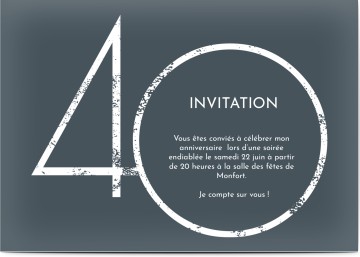 Carte Invitation Pour Anniversaire 40 Invitations D Anniversaire 40 Personnalisees Optimalprint
