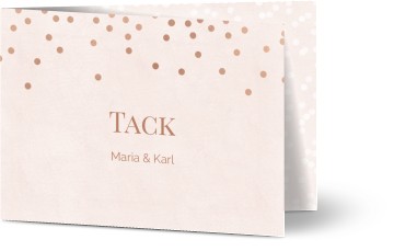 Tackkort för bröllop Konfettiprickar - Tackkort för bröllop