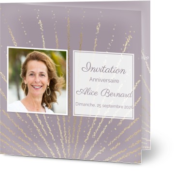 Carte D Invitation Anniversaire Explosion De Paillettes Cartes D Invitation D Anniversaire Avec Photo Optimalprint