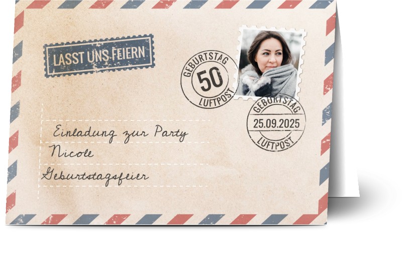 Einladungen 50 Geburtstag Einladungskarten Zum 50 Geburtstag Gestalten Optimalprint
