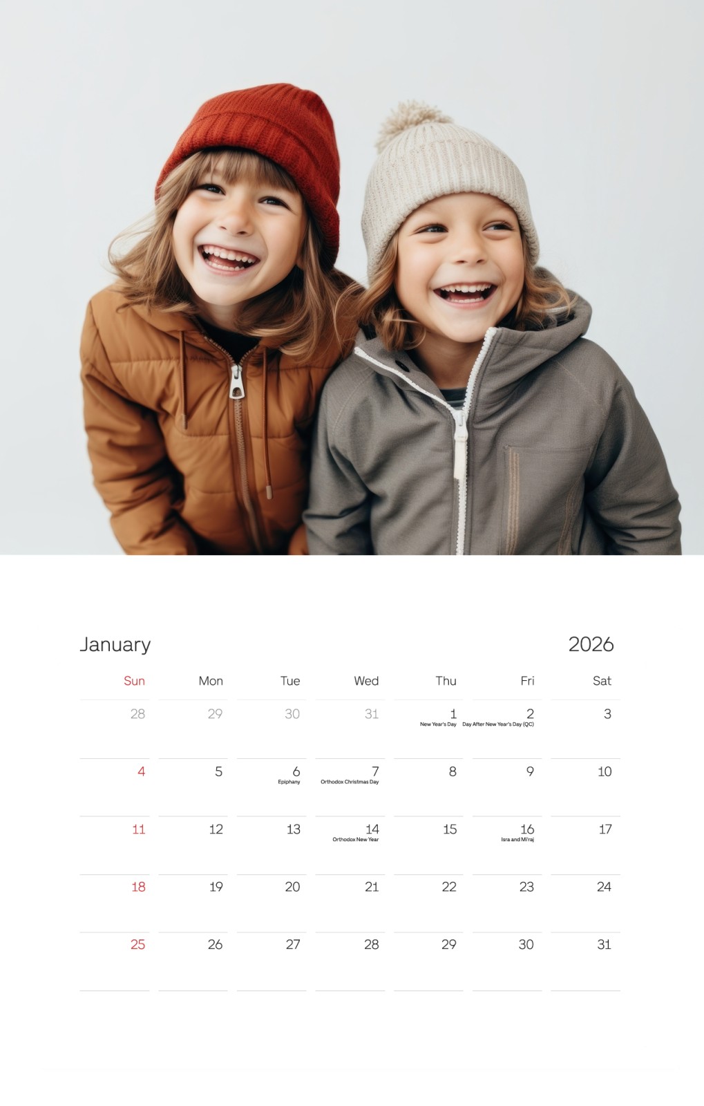 Personalised Wall Calendar Optimalprint