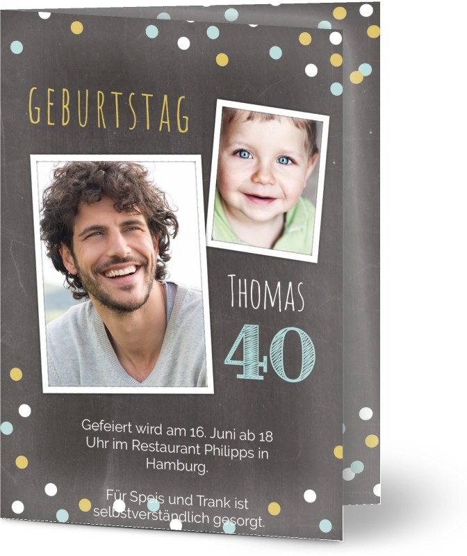 40 Geburtstag Einladungen - Einladungskarten zum 40. Geburtstag gestalten  Optimalprint