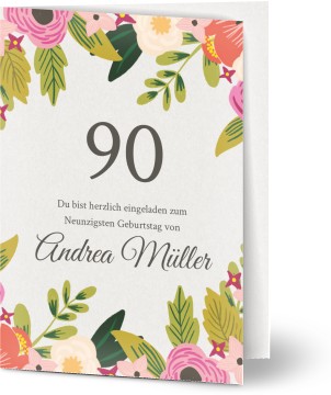 Einladungskarten Zum 90 Geburtstag Gestalten Optimalprint
