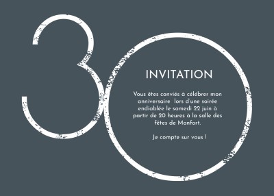 Carte D Invitation Anniversaire Invitations D Anniversaire 30 Personnalisees Optimalprint