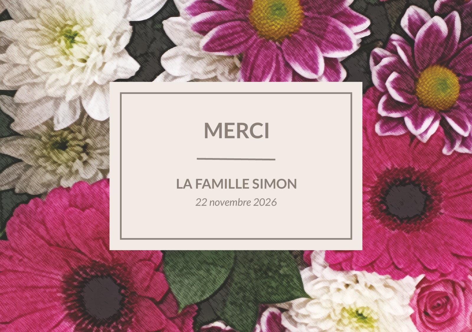 Cartes de remerciement obsèques Optimalprint