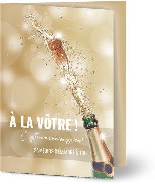 Carte D Invitation Anniversaire Sabrons Le Champagne Invitations D Anniversaire 90 Personnalisees Optimalprint