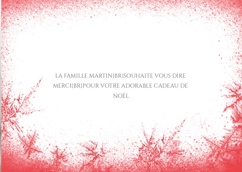 Merci glac  Cartes de remerciements  de No l Optimalprint Merci glac  Cartes de remerciements  de No l Optimalprint