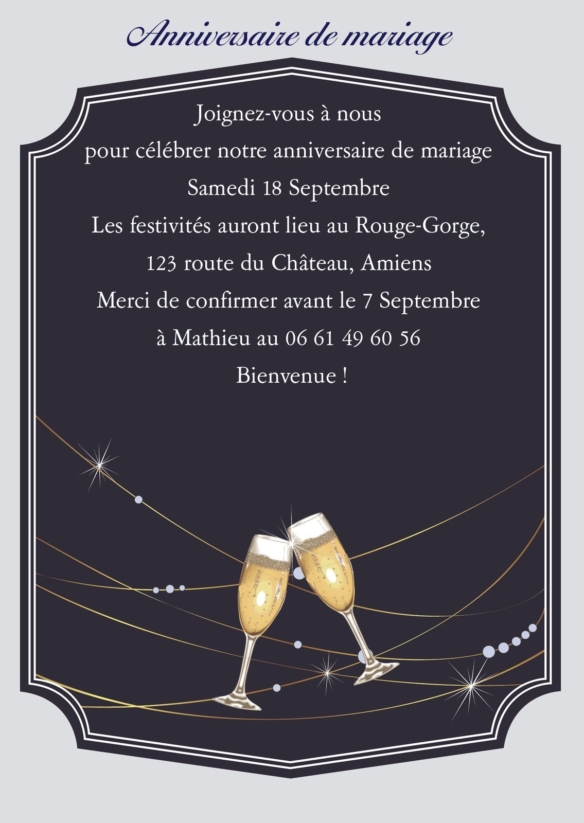 Invitations d'anniversaire de mariage | Optimalprint