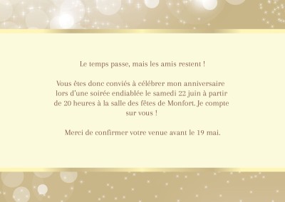 Carte D Invitation Anniversaire Decoration Festive Invitations Anniversaire Bordure Optimalprint
