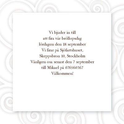 - Inbjudningskort