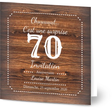 Carte D Invitation Anniversaire Bois Vieilli Carte D Invitation Anniversaire Optimalprint