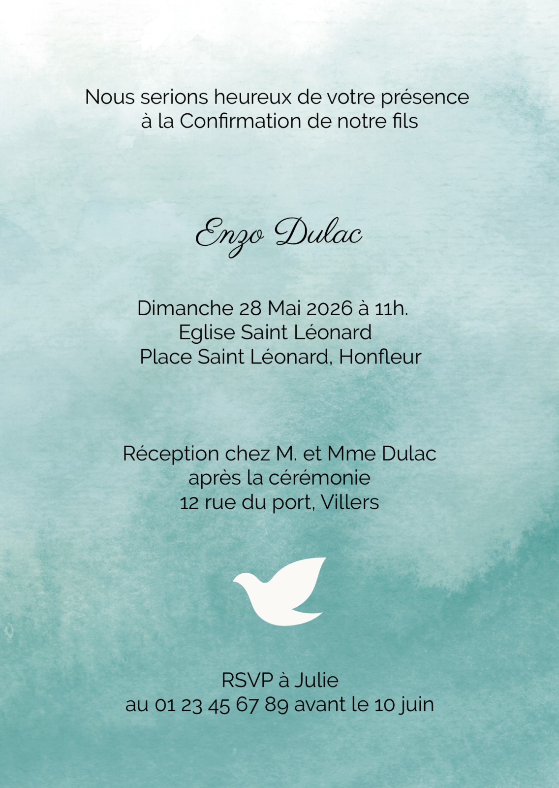 Fairepart de confirmation Optimalprint
