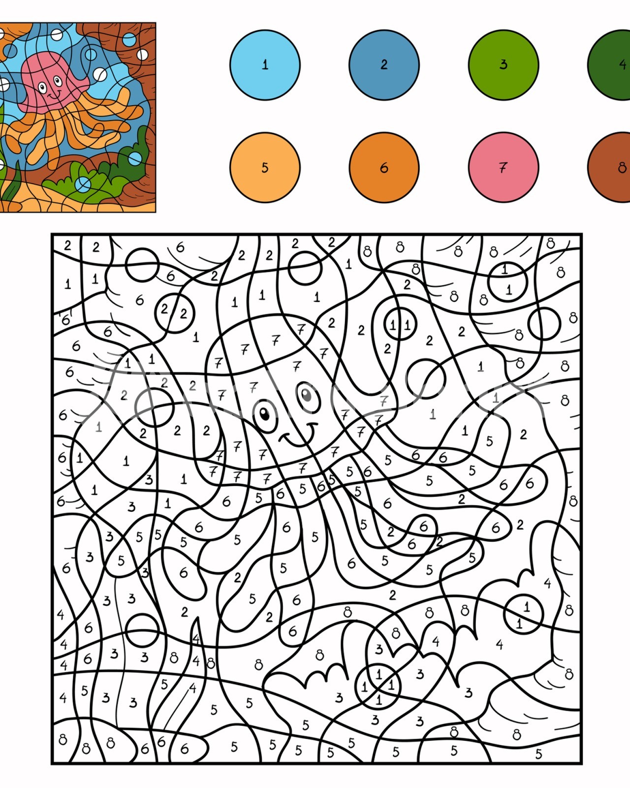 Posters coloriage par chiffres pour enfants | Optimalprint