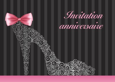 Carte D Invitation Anniversaire Chaussure A Talon Cartes D Invitation D Anniversaire 18 Ans Optimalprint