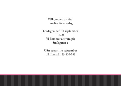Födelsedagsinbjudan Högklackad sko - Födelsedagsinbjudan