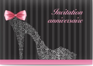 Carte D Invitation Anniversaire Chaussure A Talon Cartes D Invitation D Anniversaire 18 Ans Optimalprint