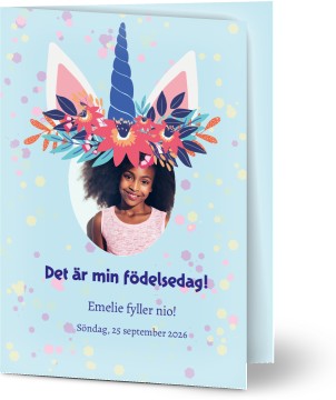 Personliga inbjudningskort till barnkalas för flickor  Optimalprint