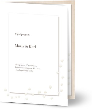 Programkort | Program till Bröllop på Optimalprint.se
