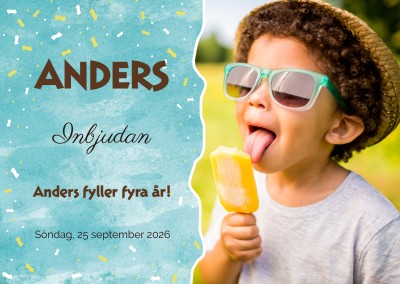 Inbjudningskort till barnkalas  Optimalprint